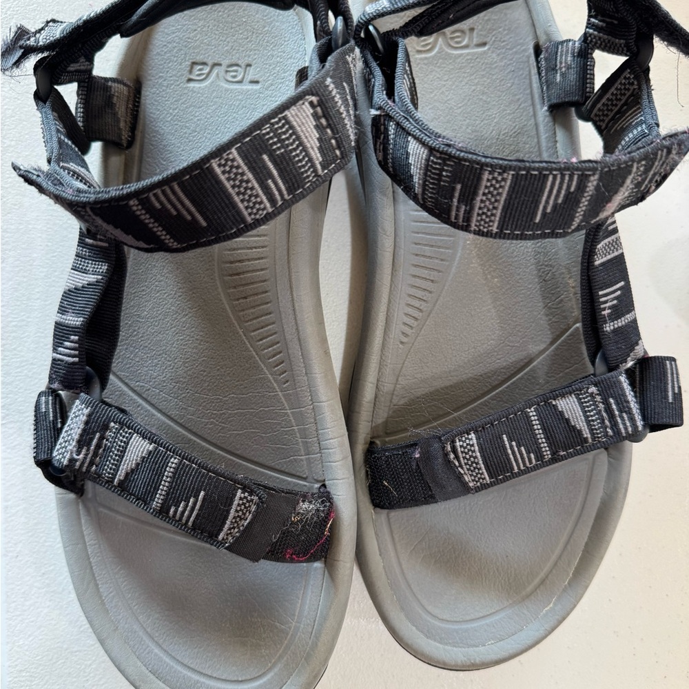 Teva Black and Gray Strapped Sandals